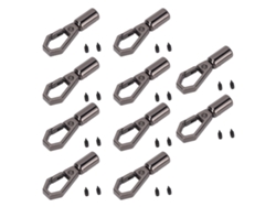 10 Juegos De Tapas De Extremo De Cuerda De Aleación De Zinc Con Ganchos De 6 Mm Y Tornillos De 7 Mm Para Joyería