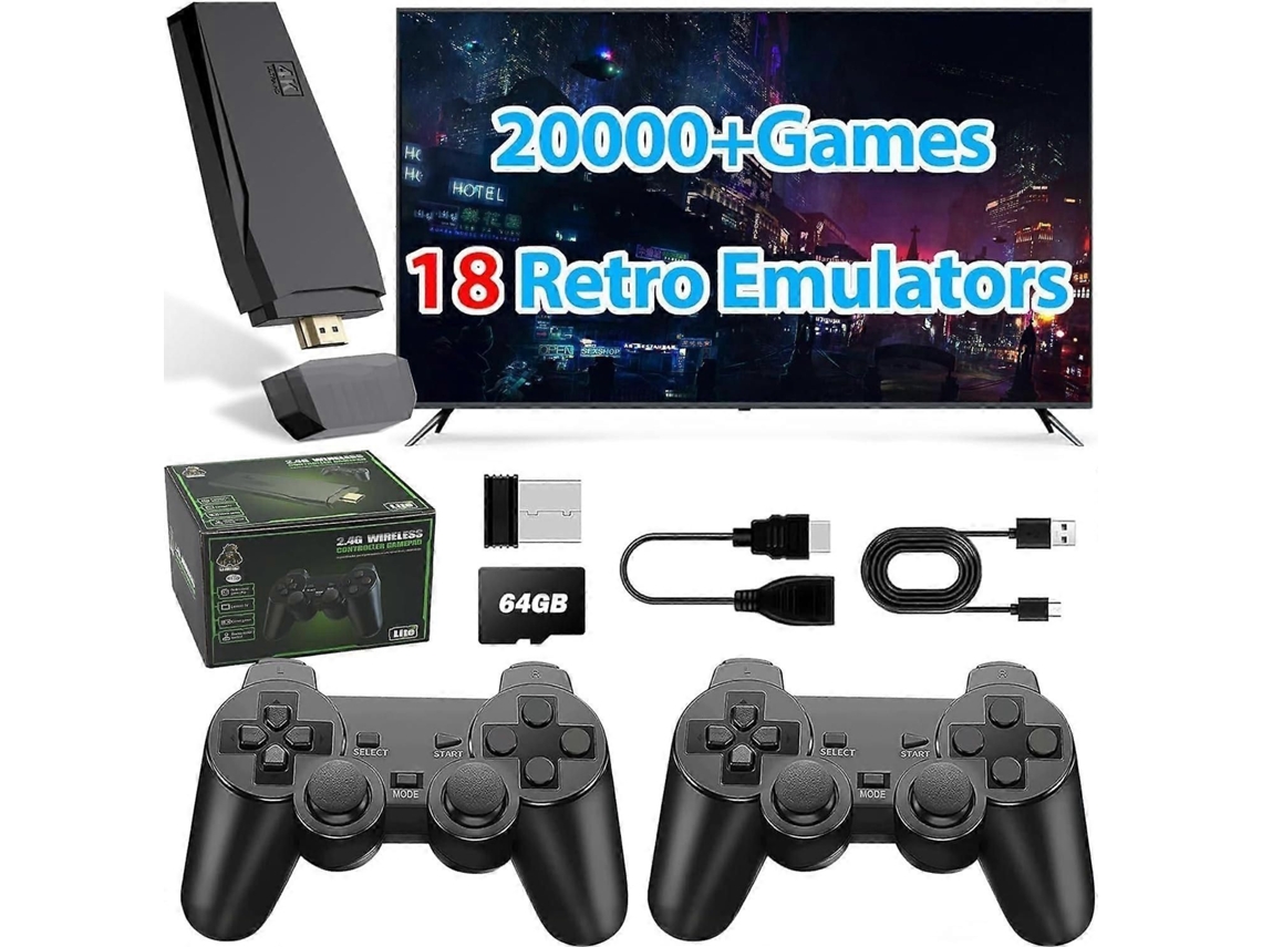 Mando inalámbrico para videojuegos retro con más de 20.000 juegos clásicos integrados, salida HDMI 4K, nostalgia garantizada, conectar y usar. GOKOCO