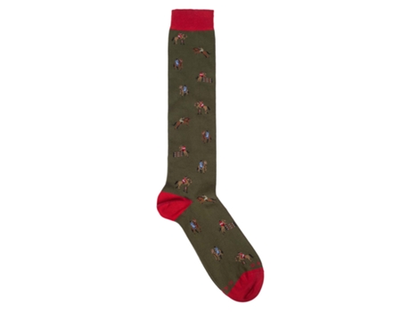 Calcetines Masculinos Largos con Diseño Ecuestre Talla Única GALLO