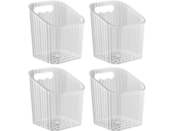 Organizador de pared acrílico transparente | Juego de 4 cajas organizadoras de baño transparentes Slowmoose