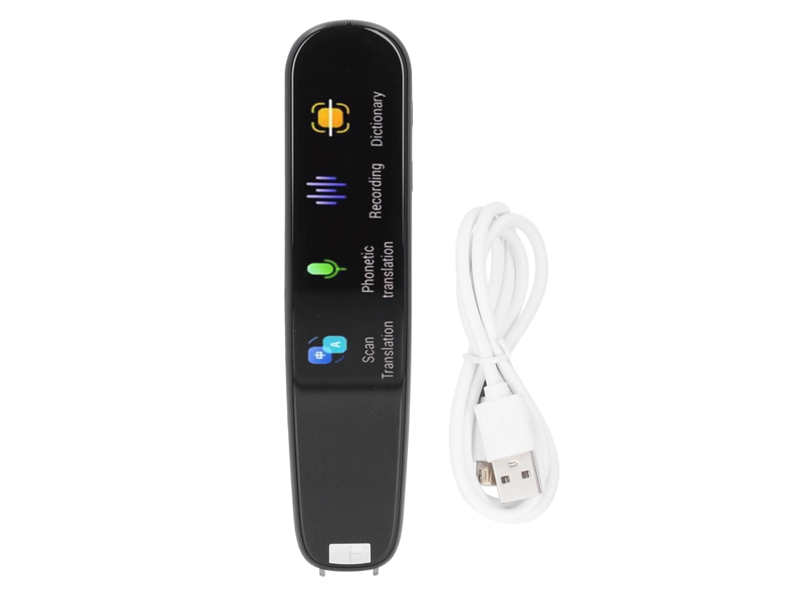 Lápiz Traductor Portátil Con Wifi, Escáner Multilingüe Y Diccionario Digital - Negro