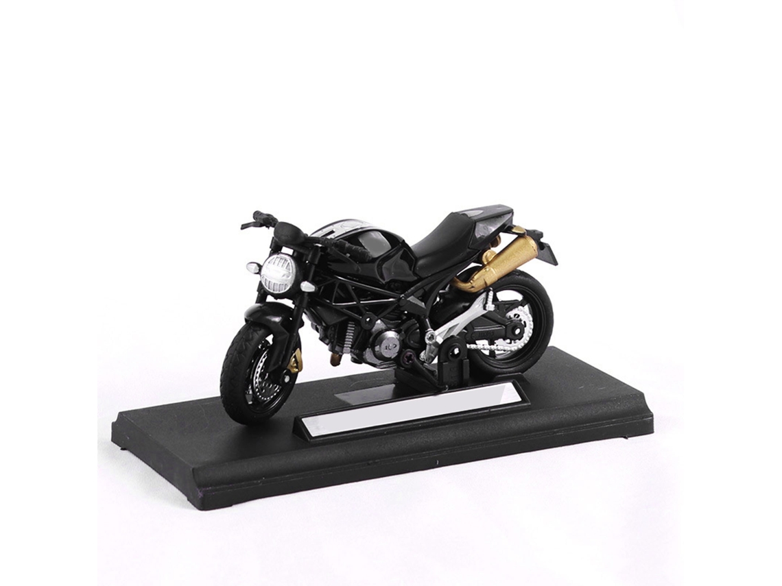 Modelo De Motocicleta De Aleación Con Retroceso, Juguete Educativo Portátil, Simulación, Negro.