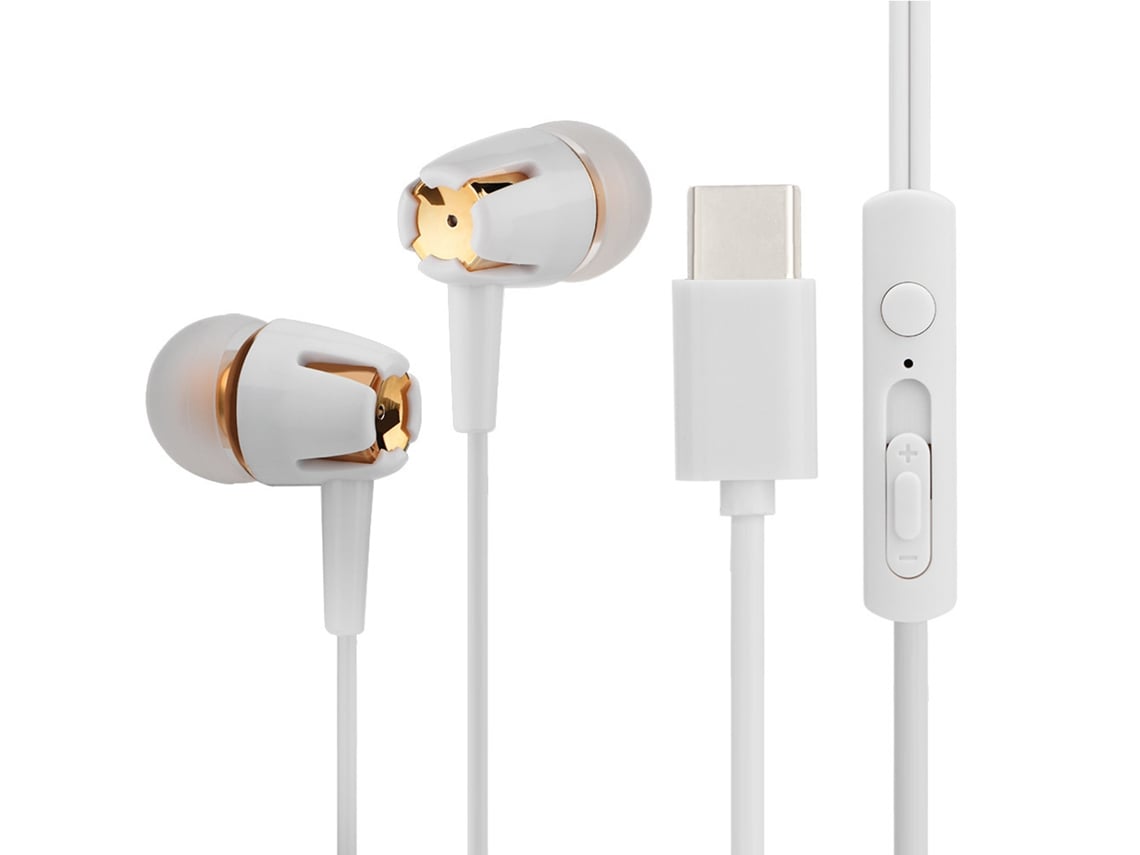Fones De Ouvido Type C Intra-auriculares Com Microfone Hands-free Bass Profundo Para Letv