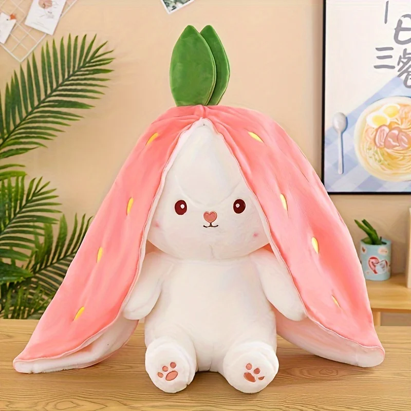 (rosa, 35 Cm) Este Peluche Se Transforma En Un Conejito Adorable, Suave Y Encantador.