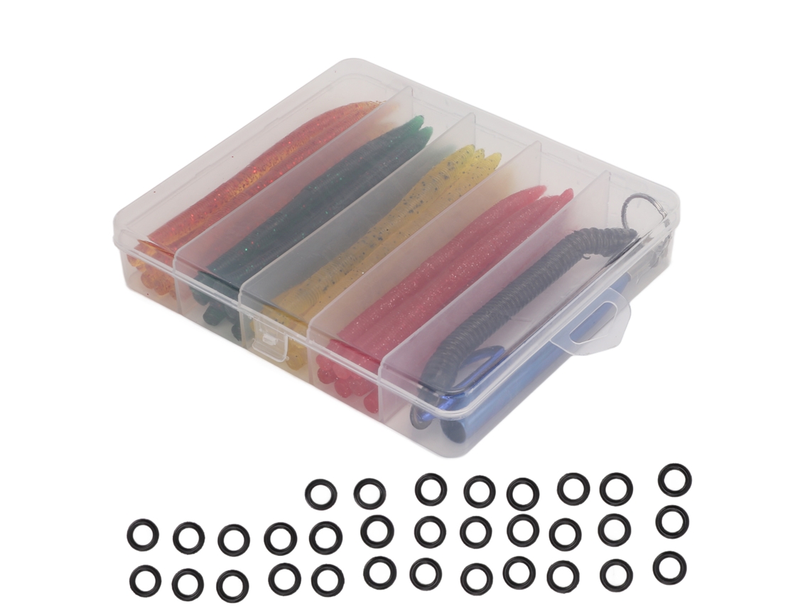 Kit de 65 señuelos de pesca de goma