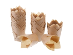 Forminhas de Papel Tulipa para Cupcakes 2026-200, Antigordura, Grau Alimentício, Resistentes ao Calor