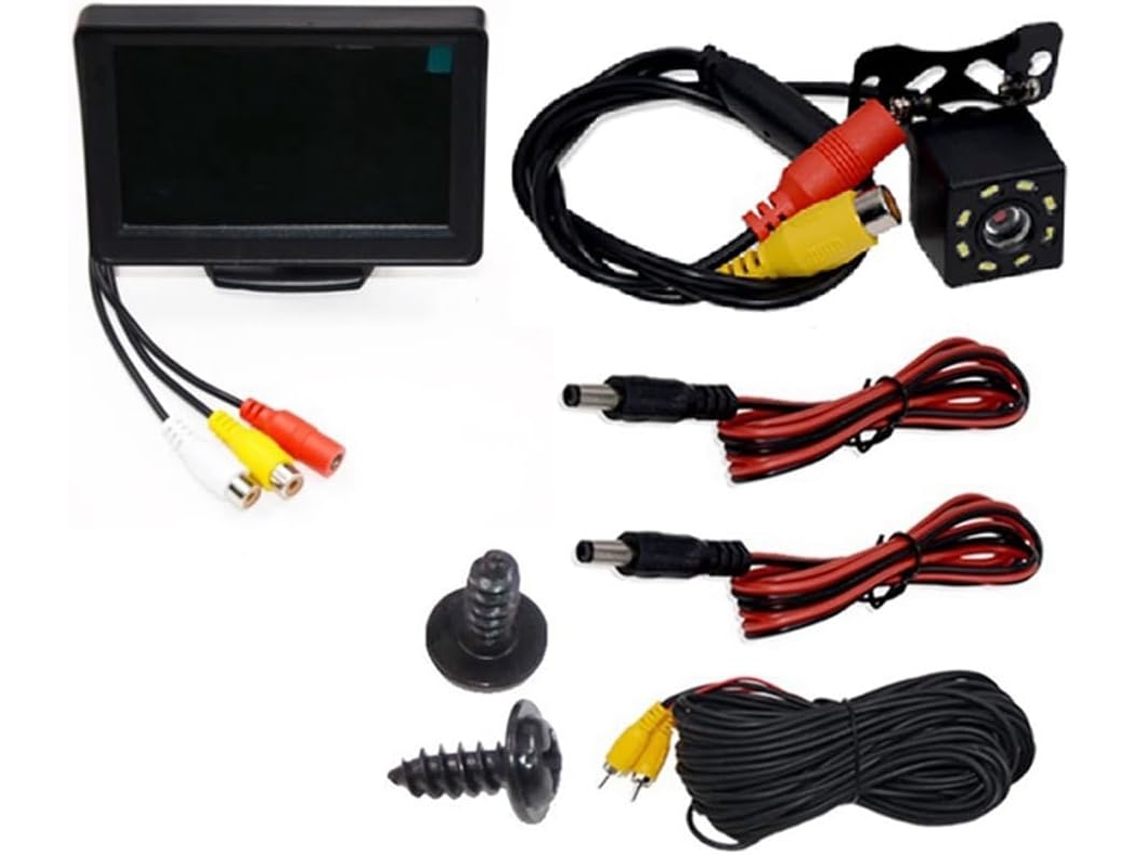 Cámara De Marcha Atrás Gran Angular Con Pantalla Lcd Tft De 4,3 Pulgadas O Monitor Resistente Al Agua.