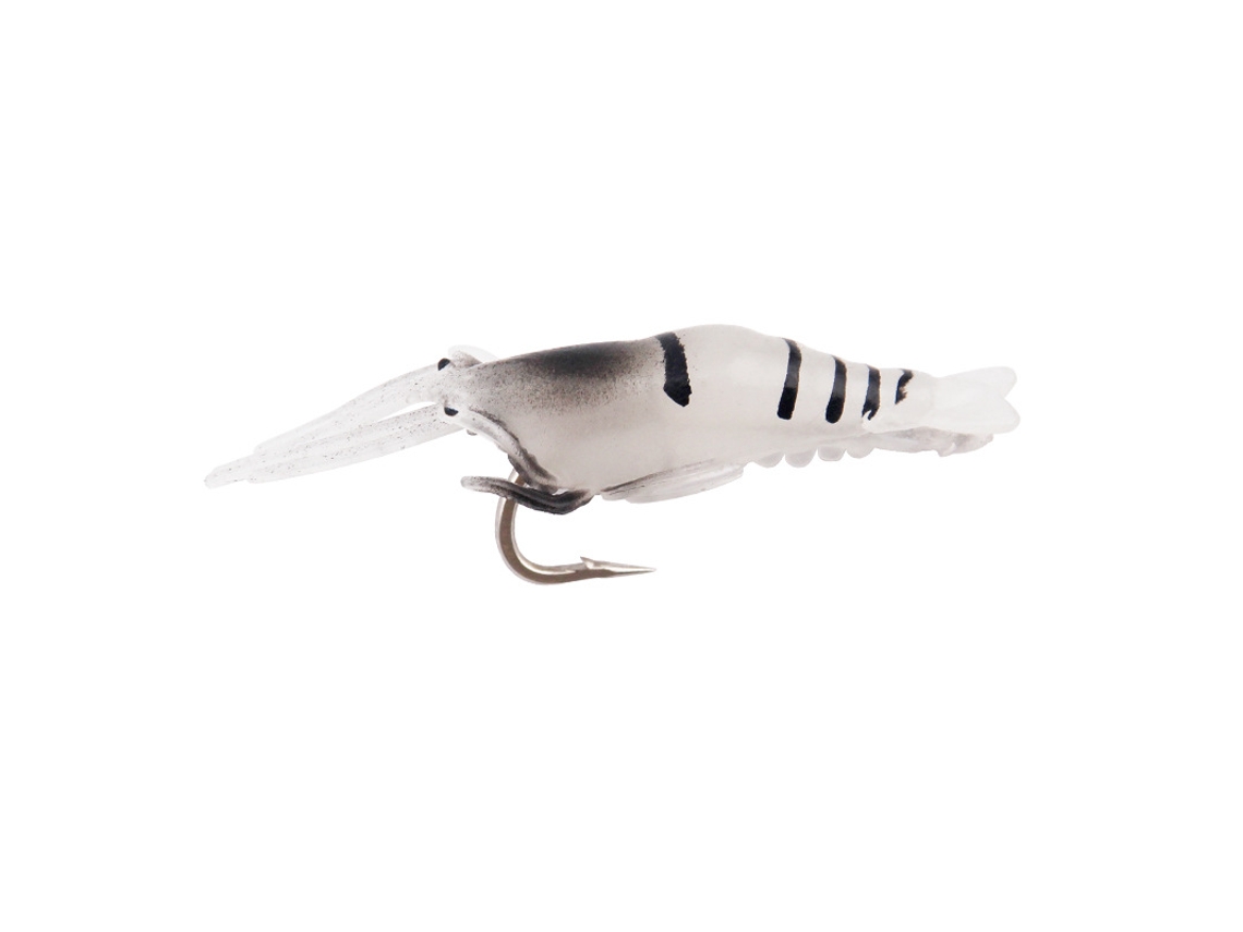 2026rebe-10pcs Cebo Artificial De Camarón Con Anzuelo Pvc Para Pesca Lures Camarón Falso Transparente Para Entusiastas De La Pesca