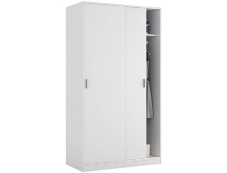 Armario HABITDESIGN Max 2 Puertas Correderas (Blanco - Melamina - 100x200x50 cm)
