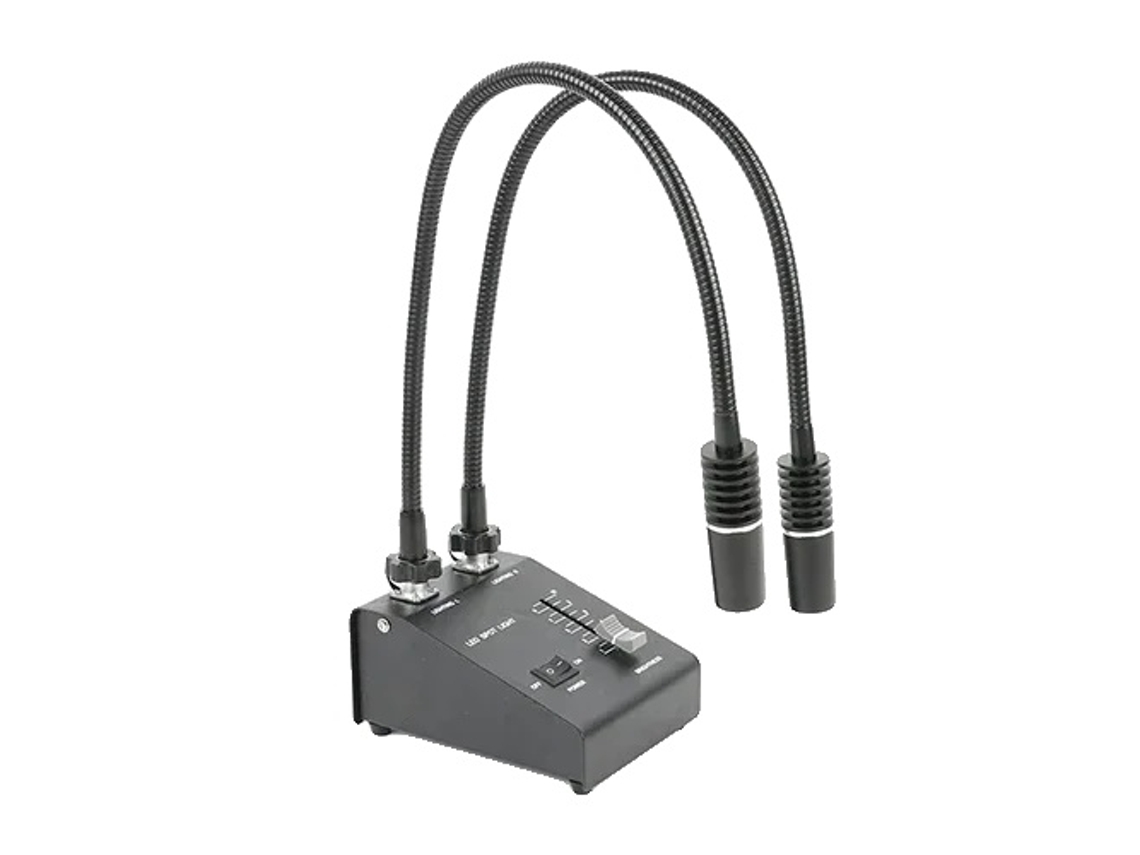 Iluminador de microscopio, anillo de luz de 60 LED, diseño de cuello de cisne ajustable, 2 en 1