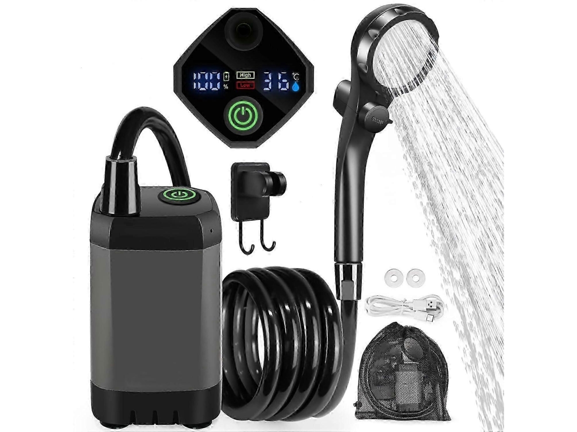 Ducha portátil para camping Rosewell, 6000 mAh, recargable, eléctrica, para exteriores, para lavado y limpieza.