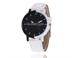 Reloj De Pulsera De Aleación Con Movimiento De Cuarzo, Diseño Casual De Negocios, Color Para Parejas, Blanco.
