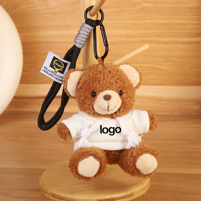 Llavero de peluche con forma de osito de peluche, elegante y adorable, accesorio para mochila MDUG (Estilo 1)