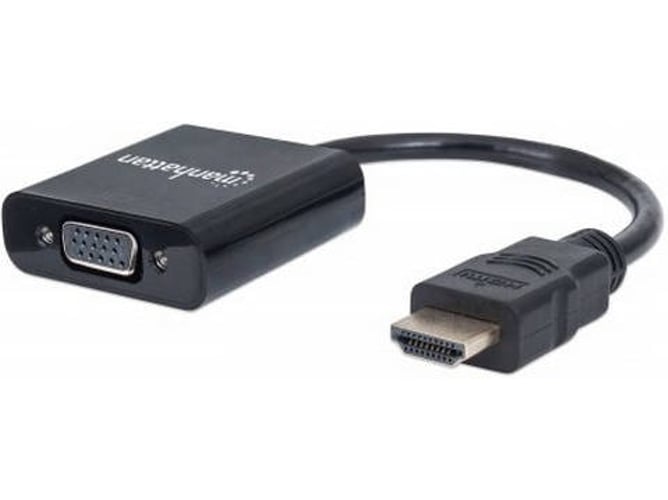 Adaptador HDMI MANHATTAN HDMI para VGA Negro