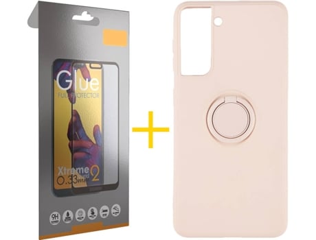 Carcasa + Protector de Pantalla para Samsung Galaxy S22 Plus 5G SKYHE Rosa Pastel