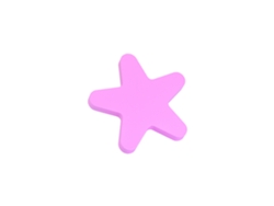 Pomo De Madera Para Muebles Con Forma De Estrella 95 Mm De Diámetro Madera Lacada En Rosa Juego De 12 Piezas