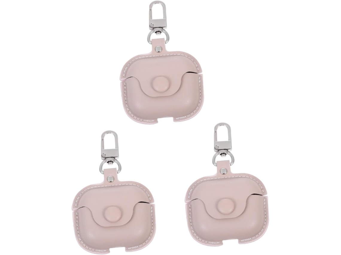 Estuche Para Auriculares De 3 Piezas De Piel Sintética, Estuche Elegante Con Agarre A Prueba De Golpes.