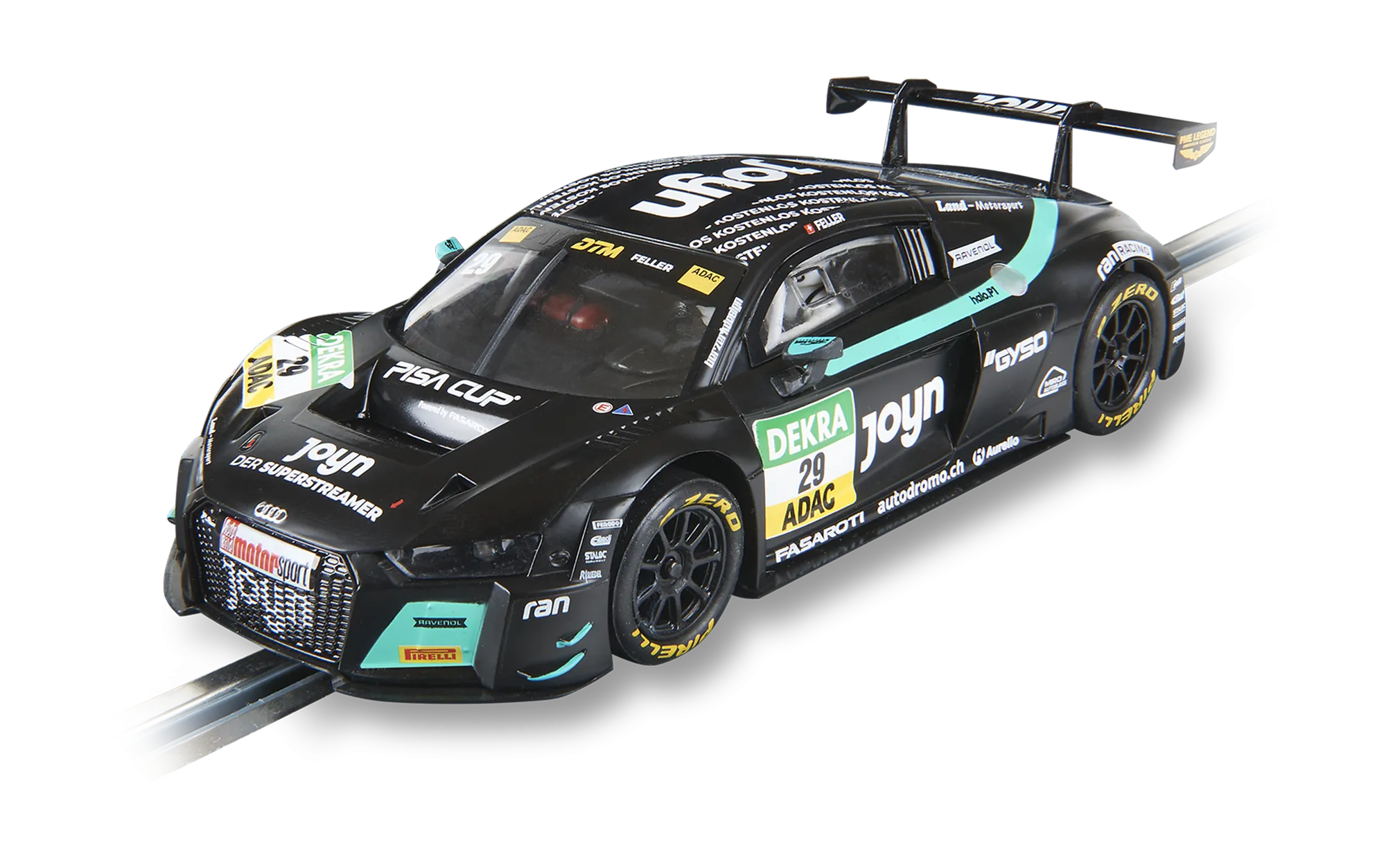 Scalextric - Audi R8 Lms Gt3 - R. Feller - Land Motorsport Gama Classic A Escala 1:32, Coche Slot Para Pista De Carreras A Partir De 6 Años
