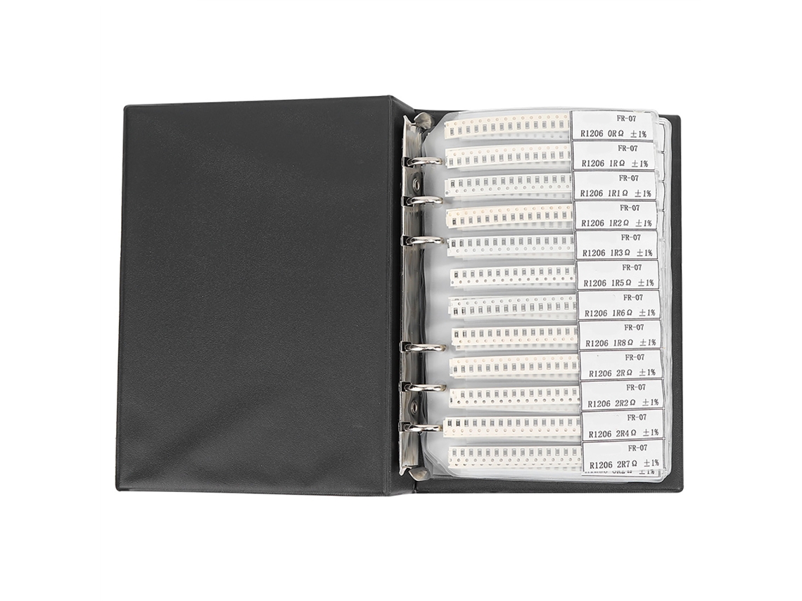 2026-variedad De Resistencias 1206 Series 170 Tipos Libro Muestra Componentes Electrónicos Plástico Negro