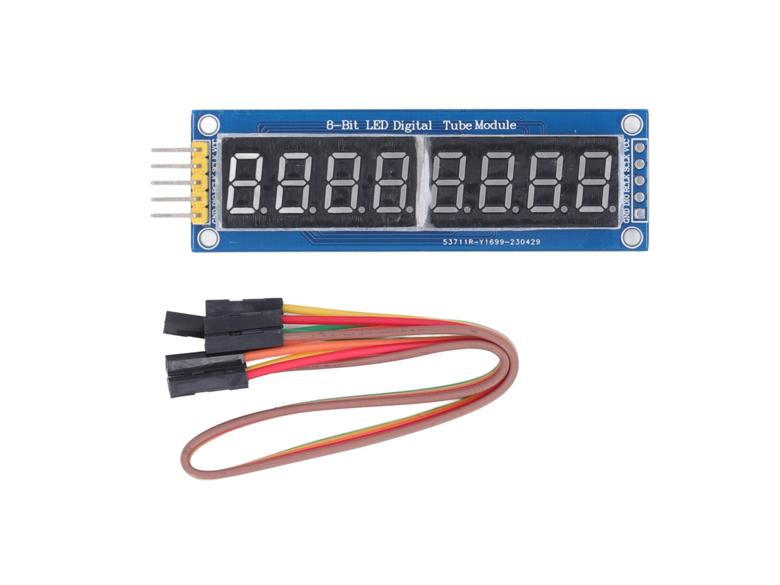 Painel de Visualização de 8 Dígitos com Tubo LED e Controlador 74HC595 S/MARCA
