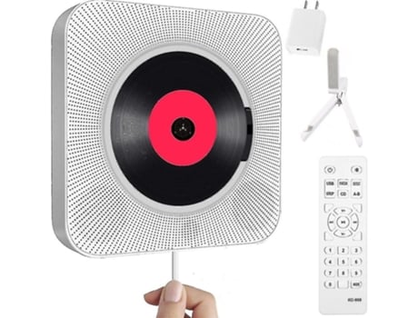 Reproductor de Cd portátil con Bluetooth, reproductor de música Cd montable en la pared, Audio en casa con Control remoto, Radio Fm, altavoces Hifi...