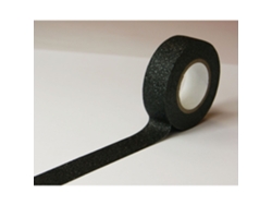 GLOBAL GIFT Cinta adhesiva - Negra - Brillo - Reposicionable - 15 mm x 10 m