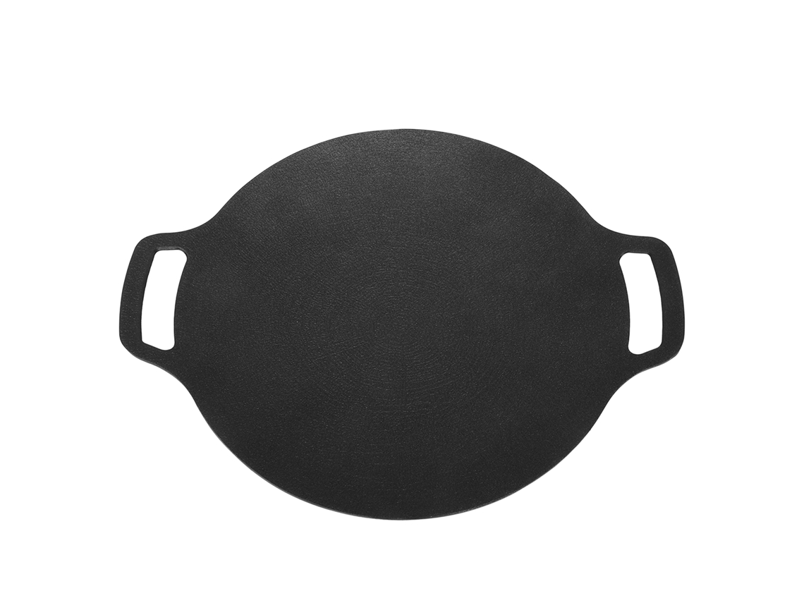 Panelinha De Churrasco Coreana Redonda Antiaderente 6 Camadas 33cm Para Cozinha E Exterior