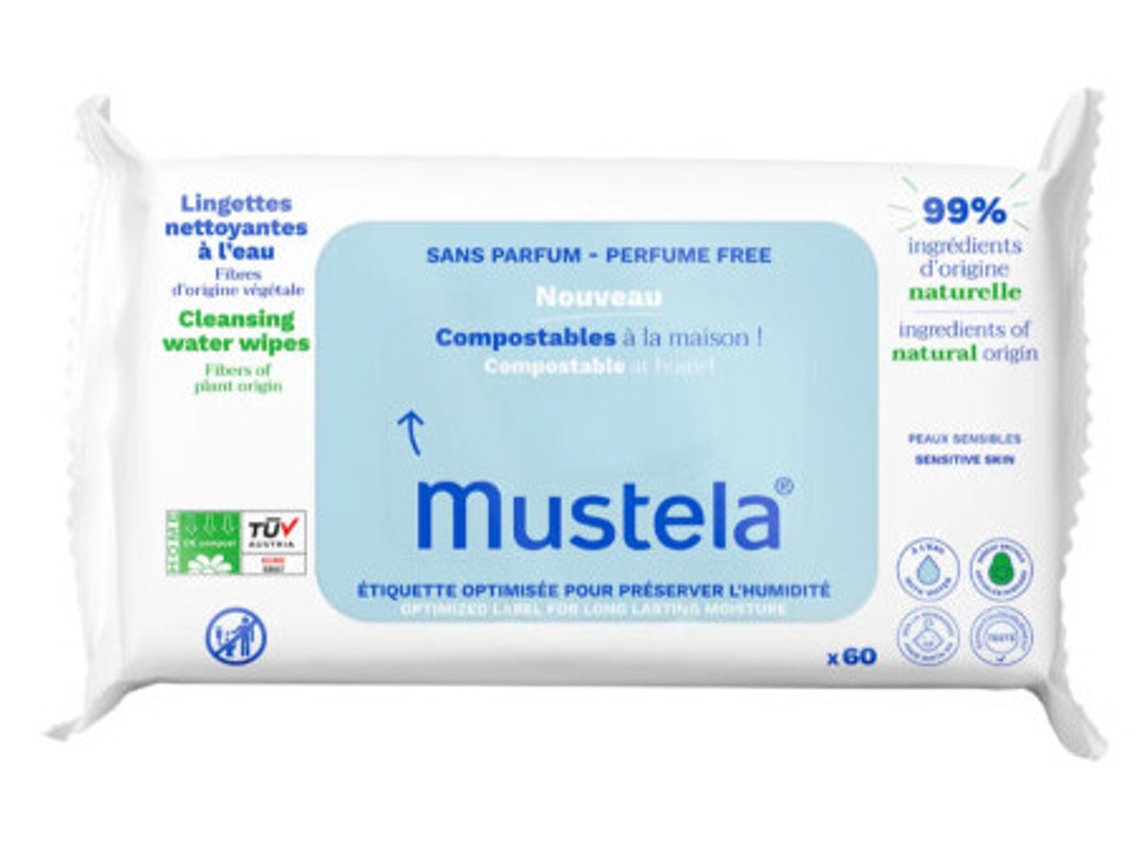 Toallas Algodón Al Agua 60 Unidades MUSTELA
