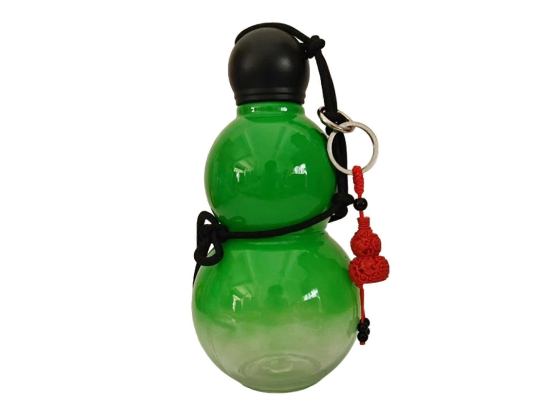 Botella De Agua Deportiva Estilo Calabaza China, Botella De Agua De Viaje Para Gimnasio, Camping, Senderismo, Negra Rosewell