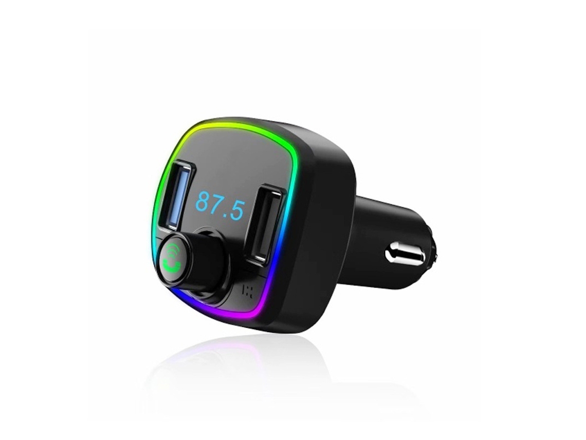 Transmisor de FM YIZHOOD M32 Cargador rápido USB dual 3.1A MP3 U Disco Bluetooth 5.0 Kit de manos libres para coche negro