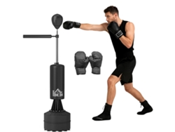 Saco Boxeo Independiente 3 En 1 Pelota Velocidad Brazo Flexible Altura Ajustable