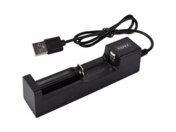 Cargador De Baterías Usb Linjou Para Baterías Recargables De Iones De Litio Con Pantalla Led Y Apagado Automático. Accesorio Para Linterna Táctica.