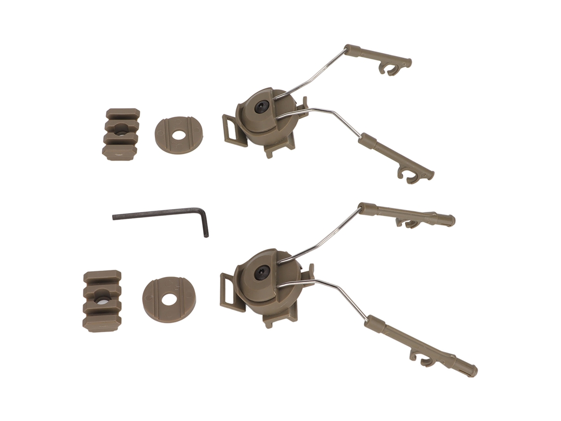 Adaptador Para Casco Riel Arc, Soporte Para Auriculares Comtac, Accesorios Izquierdo Y Derecho.
