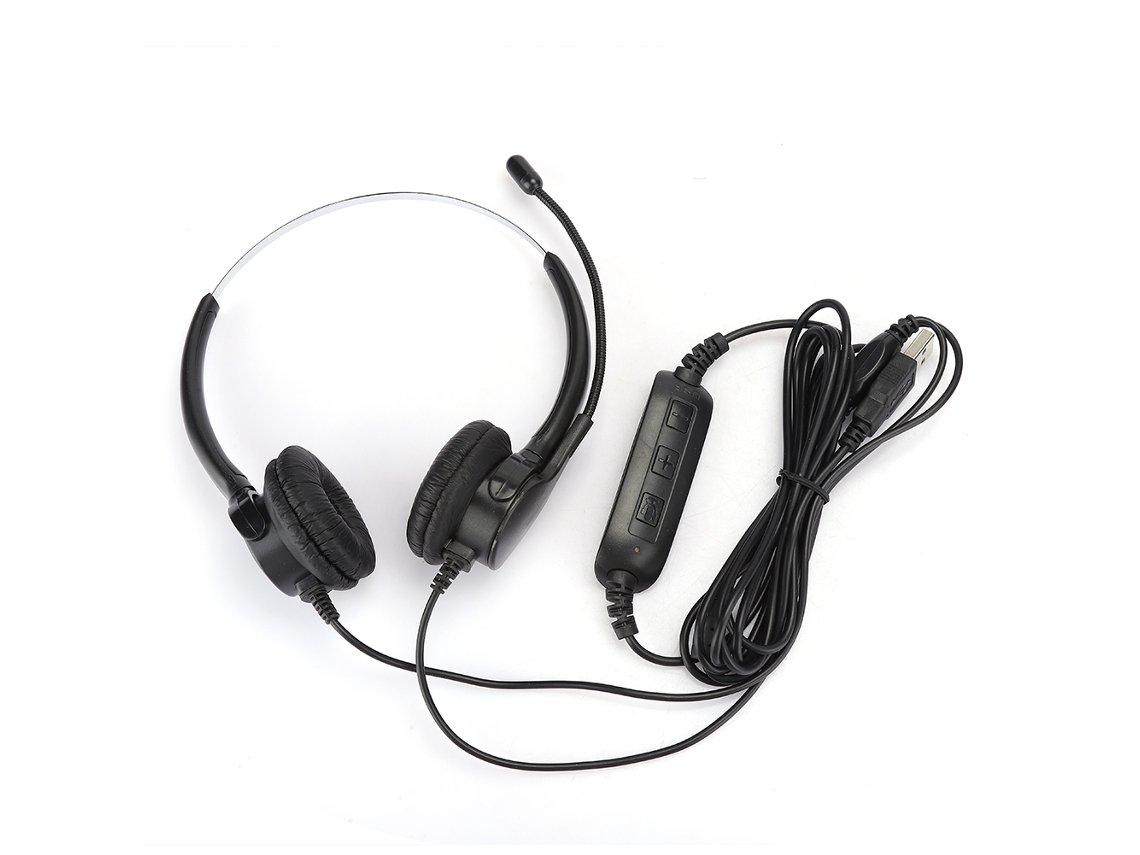 Auriculares Usb Binaurales Para Computadora, Portátil, Skype, Qq, Msn