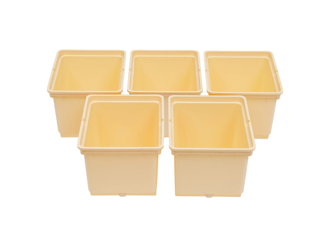 Sistema hidropónico con kit de 4 cubos para un crecimiento eficiente de las plantas, amarillo claro
