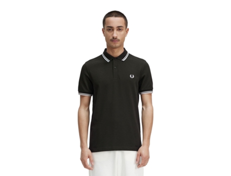 Camisa Dupla de Hombre FRED PERRY Twin Tipped Sintetico Verde (L)