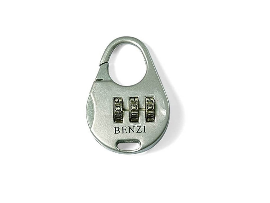 Candado de combinación Benzi de 3 dígitos, gris