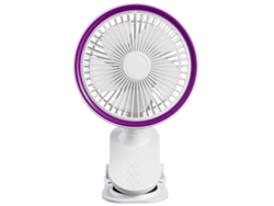 Mini Ventilador Creativo Con Clip, Ángulo Ajustable, Silencioso Y Portátil, Con Luz Nocturna Y Cubierta A Prueba De Viento Desmontable.