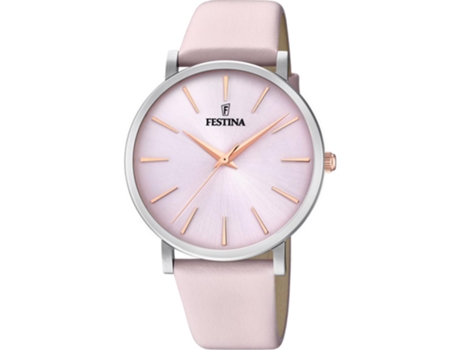 Reloj FESTINA Mujer (Piel - Rosa)