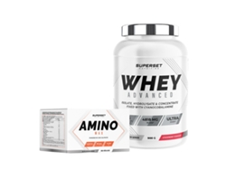 Programa para principiantes de aumento de masa muscular magra 100 Whey Protein Advanced 900 g Yogur de fresa Amino Max Superset Nutrition