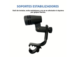 Micrófono para batería con monitor de frecuencia cardíaca, pinza y soporte articulado. Mdug