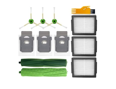 Escova principal filtro hepa escova lateral sacos de pó para irobot roomba i7 e5