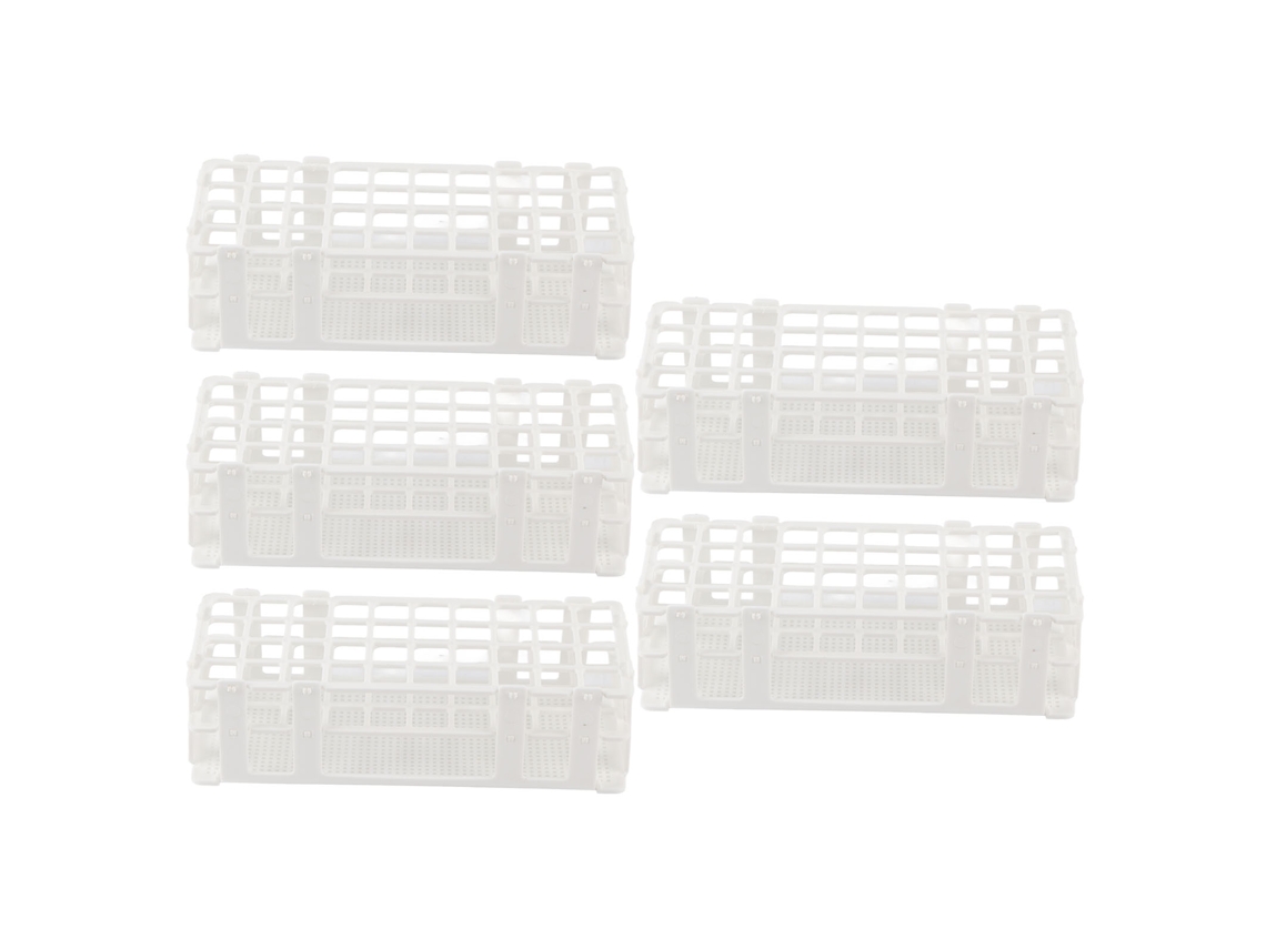 5 Juegos De Soportes De Plástico Para Tubos De Ensayo, 40 Orificios, 20x20 Mm, Para Laboratorio.