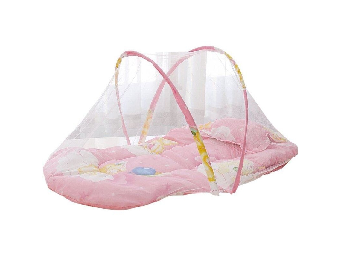 Manta Mosquitera Para Cuna De Bebé Con Almohada De Algodón Plegable Y Portátil