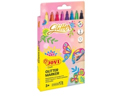 Estuche 8 Rotuladores JOVI Purpurina Glitter JOVI