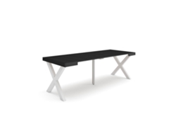 Mesa Consola extensible 220 Para 10 comensales Patas madera maciza Negro
