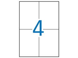 Etiquetas Adhesivas Permanentes A4 Rectas 25 Hojas APLI (Blanco - 105 X 148 mm)
