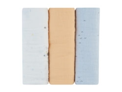 Juego de pañales de muselina Stripey Friends, 3 piezas, 75 x 75 cm Kikkaboo