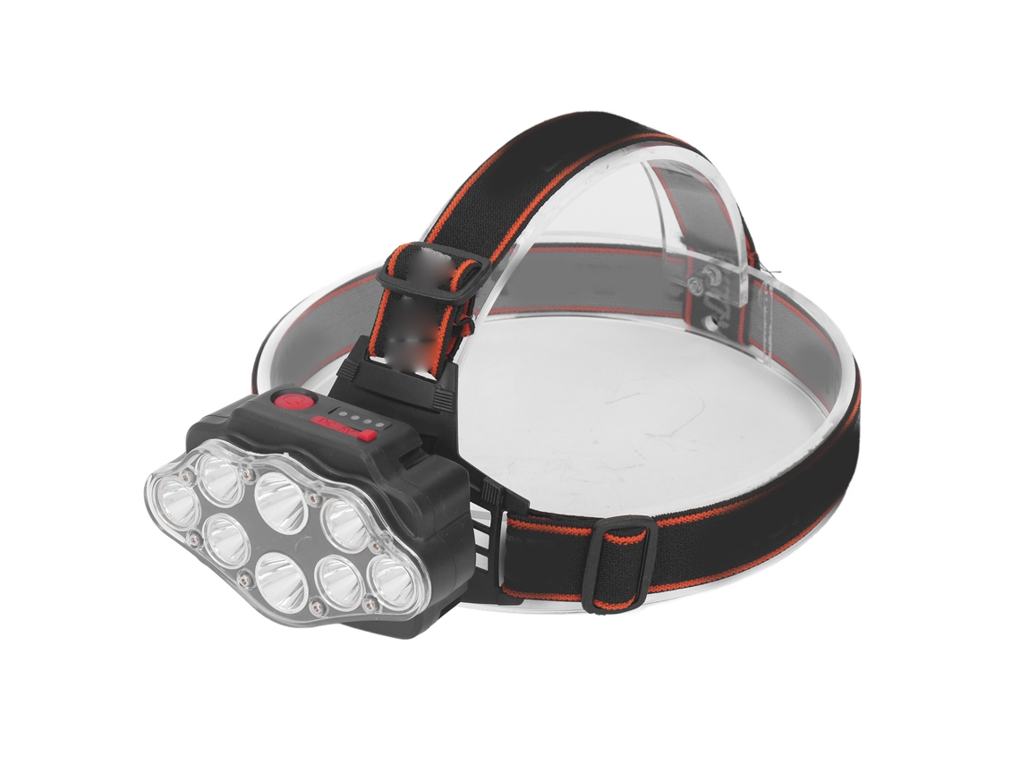 Linterna frontal LED USB recargable superbrillante con pantalla inteligente para pesca nocturna.