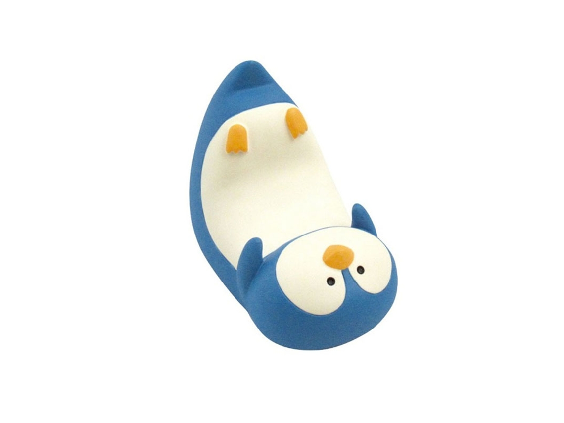 Suporte De Telefone Para Mesa Fofo Sem Odor Estável Pequeno De Resina Para Celular Tablet Lar Escritório Pinguim